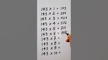 write the Table of 143 in 23  second only..#hack #maths #mathstricks ‎@study_care0 