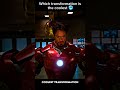 Normal transformation vs coolest transformation shorts ironman marvel