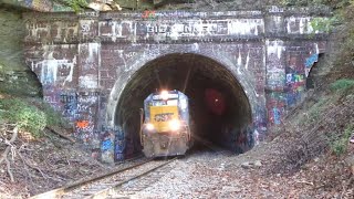 CSX local J780 rolling through Big Tunnel at Tunnelton Indiana