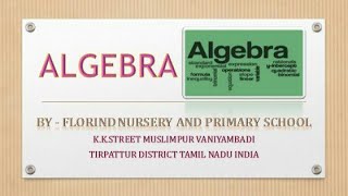 Algebra Online Class 2020 Florind Nursery Primary School For Admisssion See Description