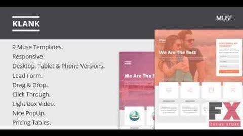 Preview Klank - Multipurpose Landing Page Muse Template TFx