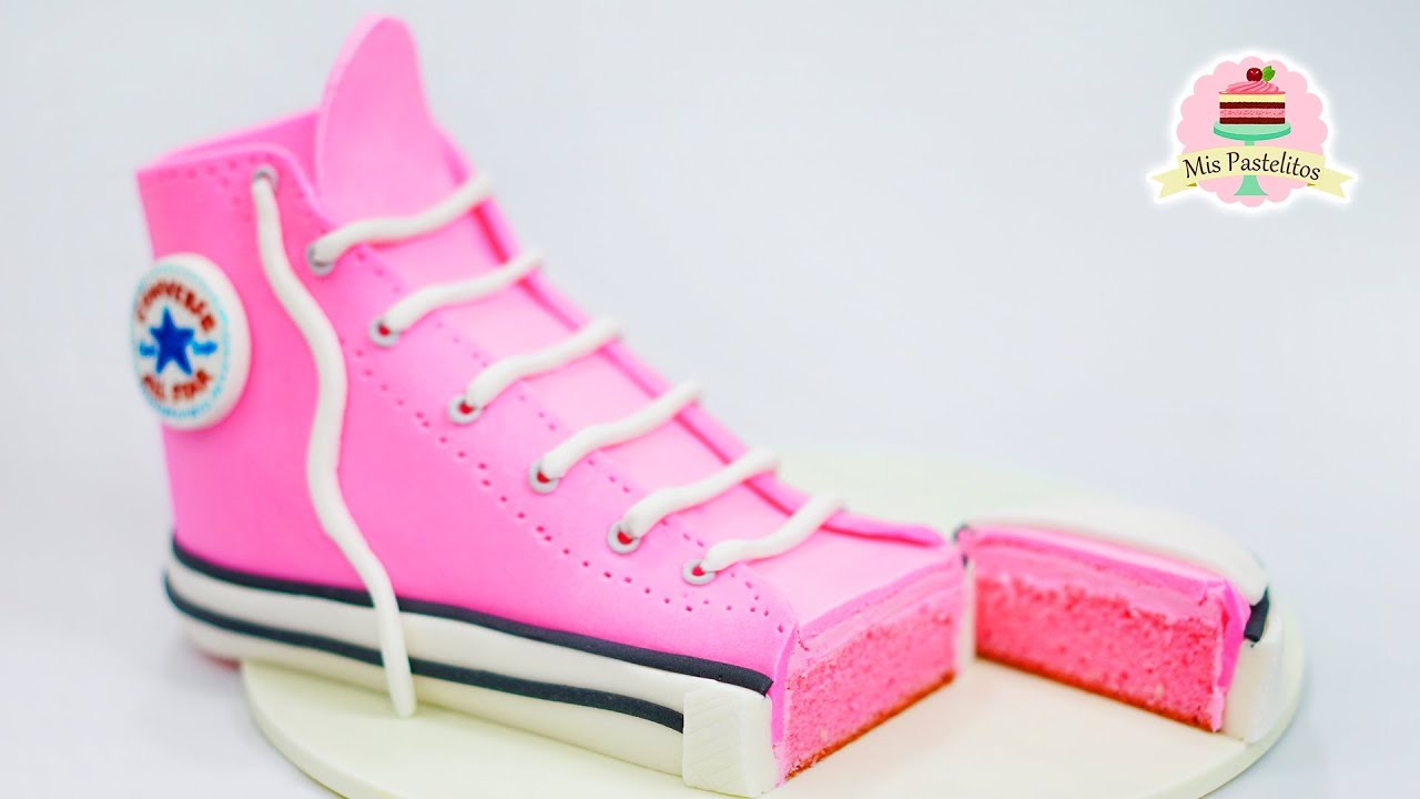 PASTEL DE CONVERSE ROSA | MIS PASTELITOS - YouTube