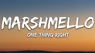Marshmello & Kane Brown - One Thing Right (Lyrics)#LyricsVibes