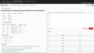 Famous Average Review Ratings [Amazon SQL Interview Question] Profile