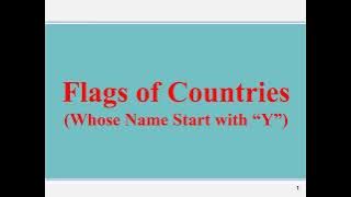 All the Countries of the World with Flags | Name Starting With Y