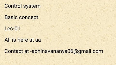 Control system Lec -01 Basics (SEE THIS AT 360P REMOVE AUTO QUALITY) Use earphone