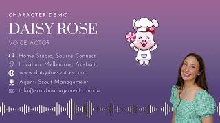 Daisy Rose Character Demo 2022 by Daisy Does Voices 517 views 1 year ago 1 minute, 55 seconds