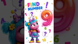 Can You Find Number 9? 👀🔢 | Cute Monster Girl Learning Game #shorts