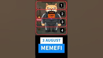 MEMEFI DAILY  COMBO | 3 August, 2024  #memefi