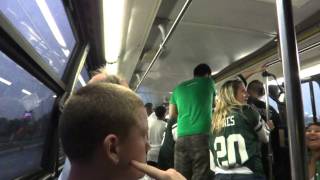 New Jersey Transit / Academy Bus: On Board NovaBUS RTS-06 #1131 Meadowlands Parking Shuttle