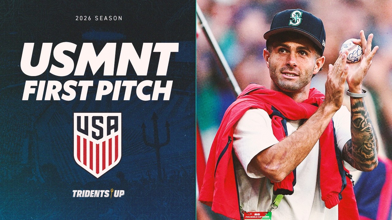 USMNT, Mauricio Pochettino Throw Ceremonial First Pitch at Mariners Game During 2026 FIFA World Cup