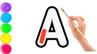 Belajar Huruf ABC untuk Balita |Menggambar dan Mewarnai Alphabet Huruf A untuk anak-anak #38