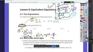 IM A1 Lesson 2-6 video P1 Equivalent Equations