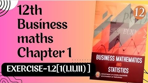 Applications of matrices and determinants 12th Business maths Chapter-1 Exercise-1.2 [1 (i,ii,iii)]