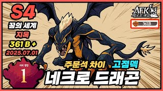 【AFK 새로운여정】주문석 / 레벨 배치 중요 🤩 네크로 드래곤 : 지옥 🌙 7월 1일 꿈의 세계 🐉 AFK Journey Dream Realm #688
