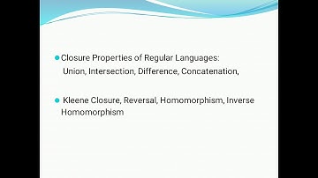 Closure Properties of Regular Languages
