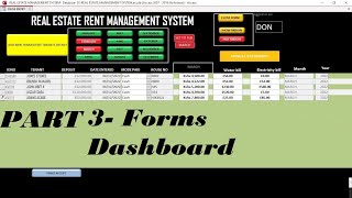 Real Estate Rental Houses Management System using Ms Access and VBA | Part 3 | Forms |  Dashboard