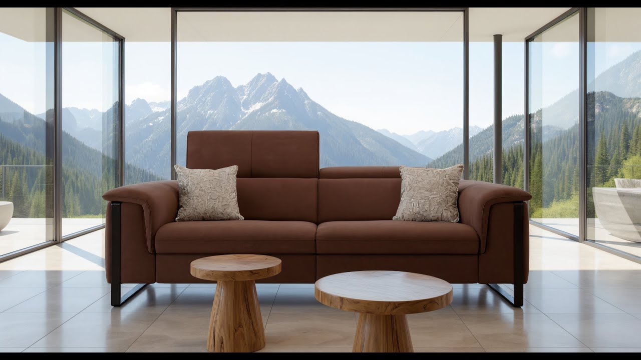 Vienna 3-Sitzer Relaxsofa mit Stoffbezug und zweiteiliger Rückenlehne | Sofanella