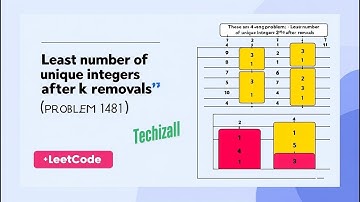 Least Number of Unique Integers After K Removals LeetCode 1481 Solution Explained #leetcode #java