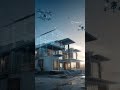 AI Robot Constructing a 3D House #3d #architecture #3danimation