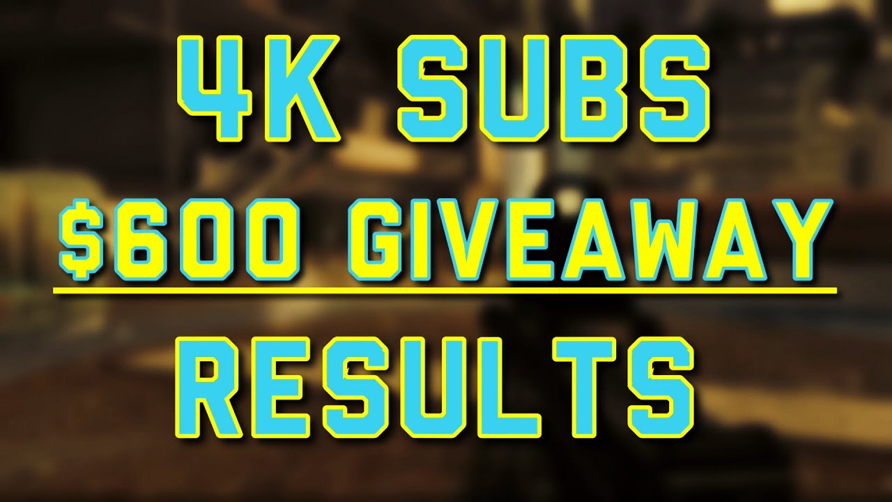 "$600 GIVEAWAY CONTEST RESULTS" - Congratulations to the Winners!