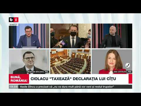 BUNĂ, ROMÂNIA! C.BĂCANU: În regulamentul Camerei sancțiunea pentru abateri e avertismentul scris, P2