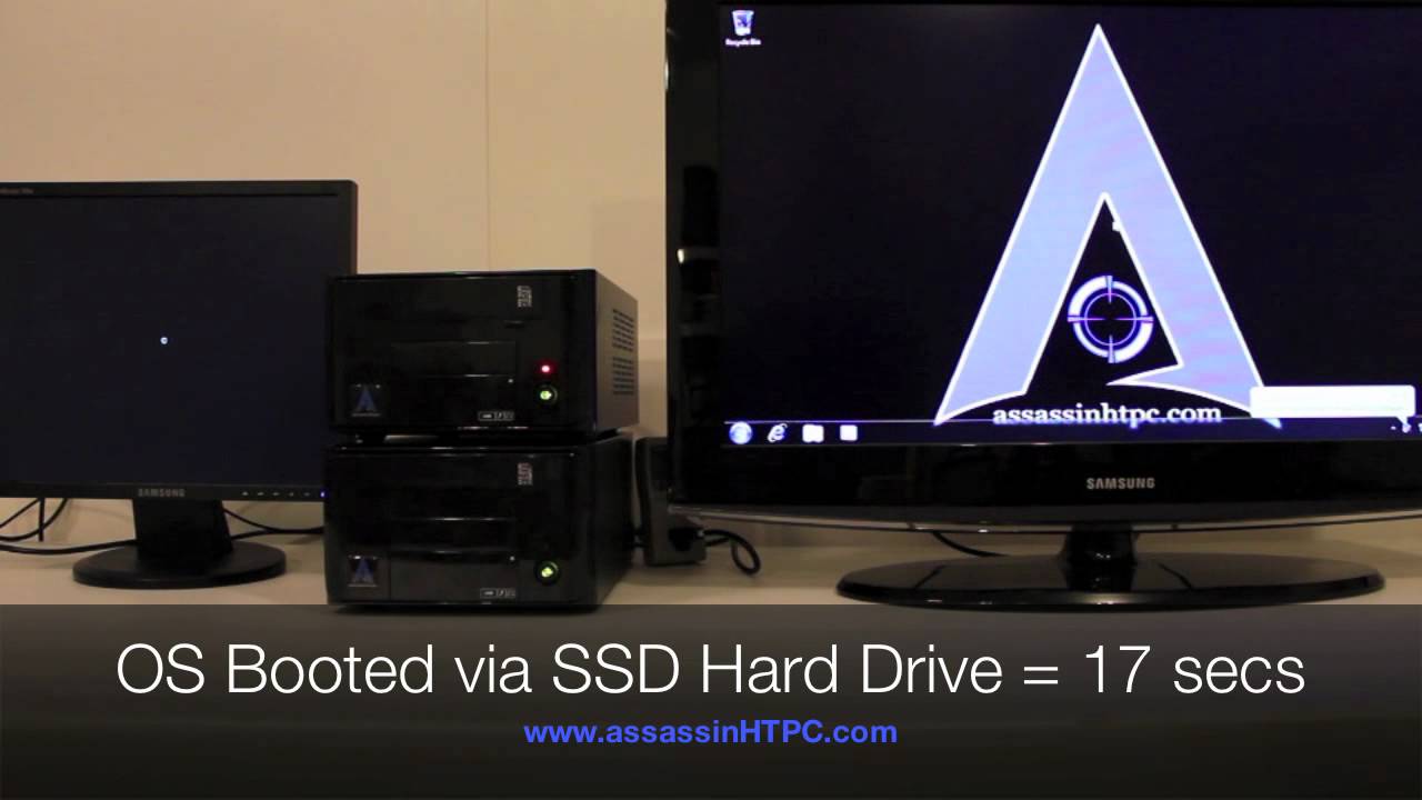 Assassin HTPC SSD vs. Standard Hard Drive Comparison - YouTube