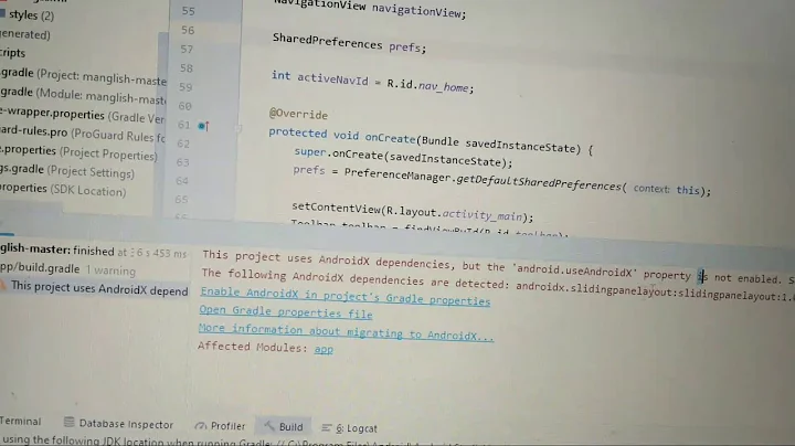 Fix this project uses AndroidX dependencies, but the 'android.useAndroidX' property is not enabled