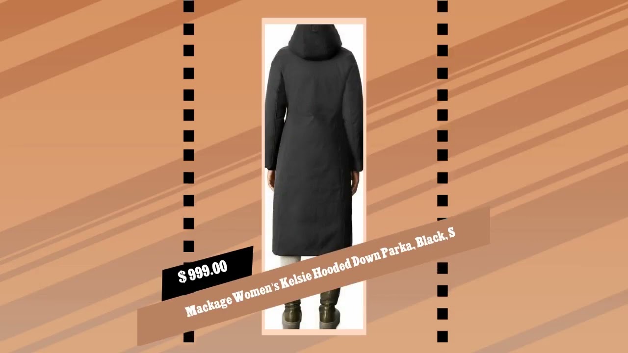 Mackage Women's Kelsie Hooded Down Parka, Black, S