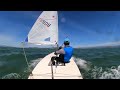 Laser/ILCA Downwind practice in fresh breeze 3/26/2022