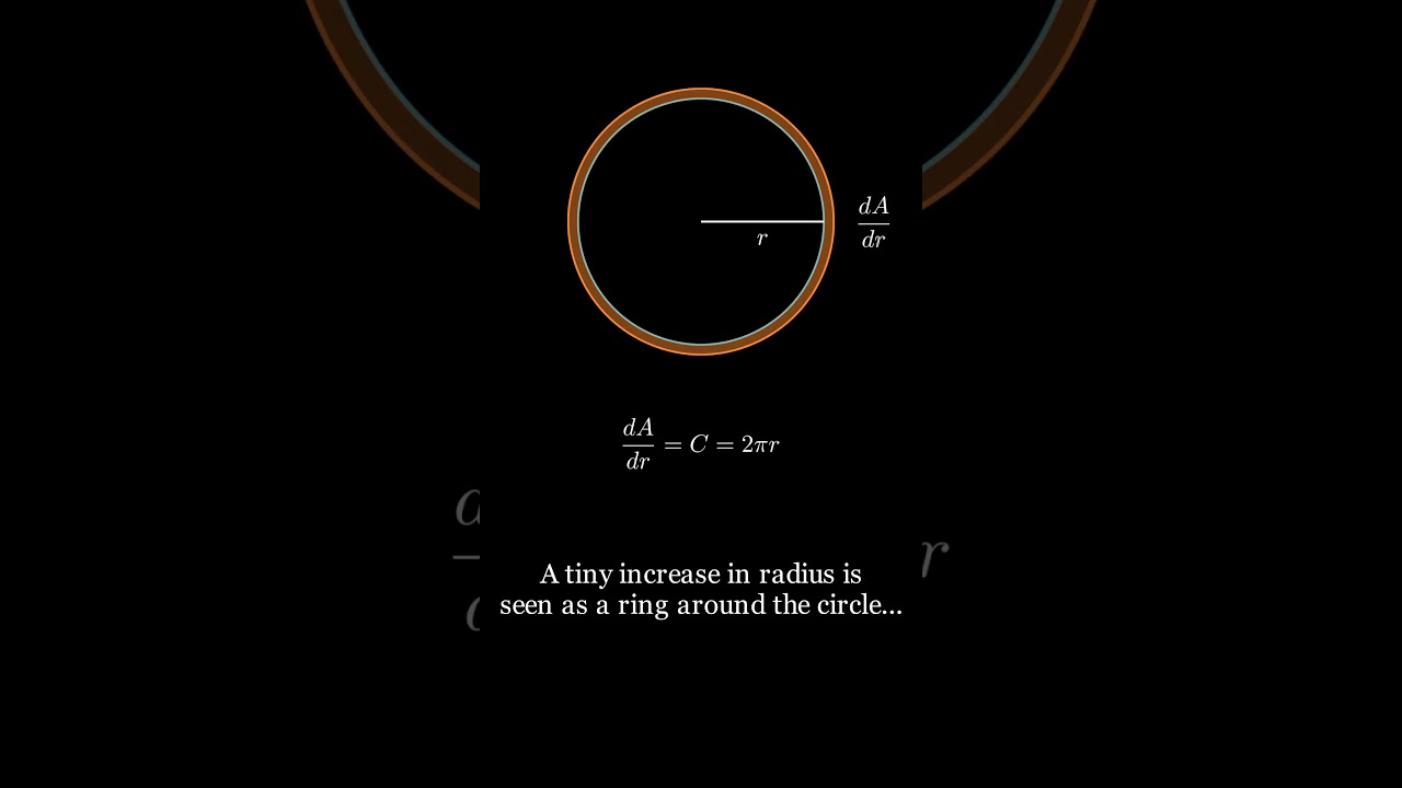 Why the Derivative of a Circle's Area Equals Its Circumference | Math Animation