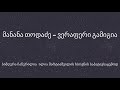 მანანა თოდაძე - ვერაფერი გამიგია