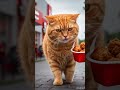 Hungry cat is running for food#ai #animation #shorts #funny