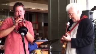 Larry Coryell and Gabriel Mark Hasselbach at the Maui Jazz Festival