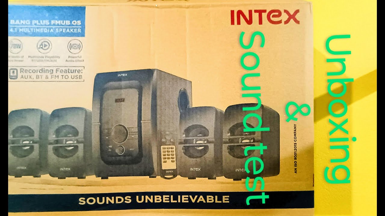 Intex Bang Plus Home theatre unboxing & Sound test , Bluetooth, FM ...