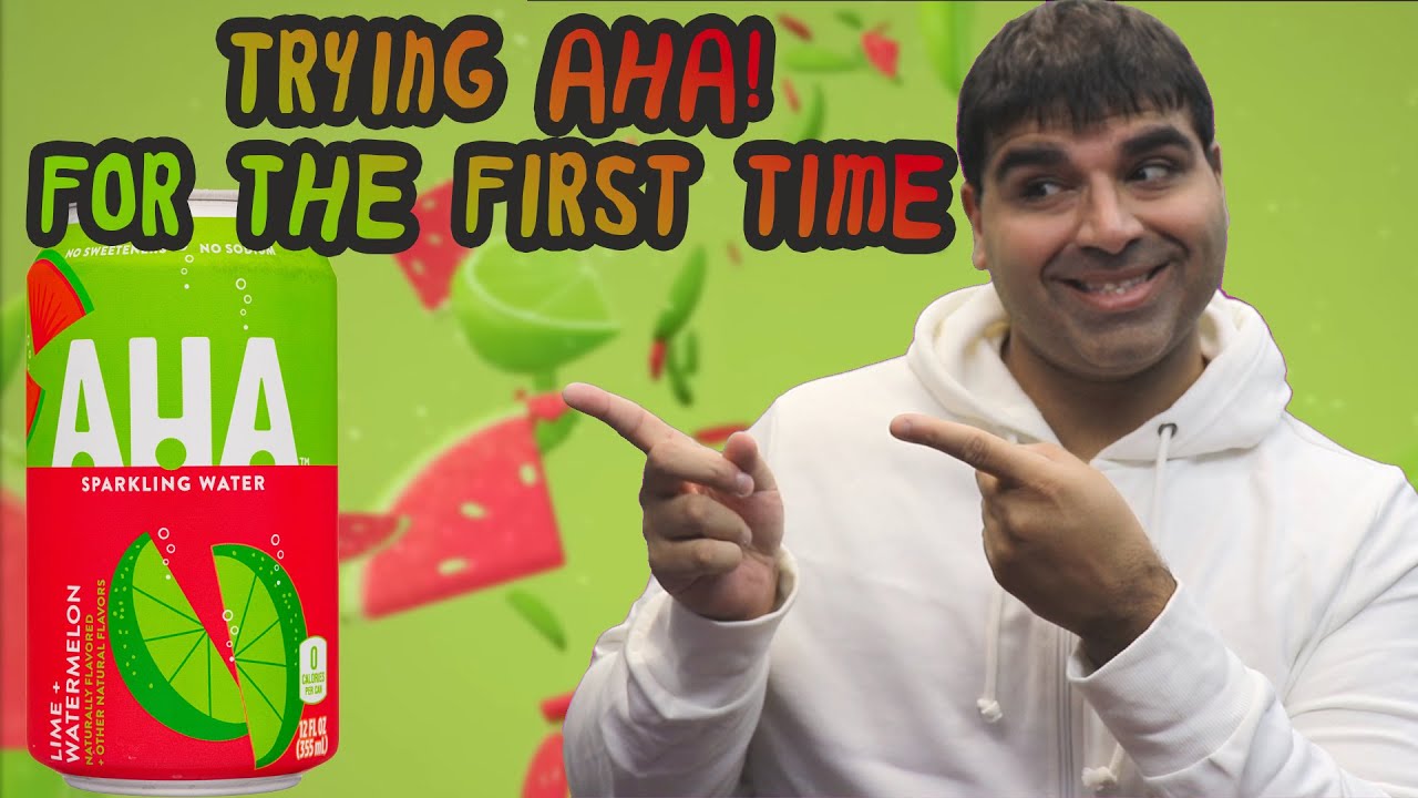 Trying Aha Sparkling Water's Lime Watermelon Flavor: Taste Test and Review 