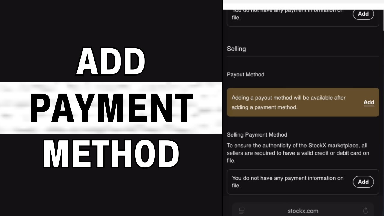 How to Add Payment Method on StockX | StockX Payment Setup Tutorial (2025)
