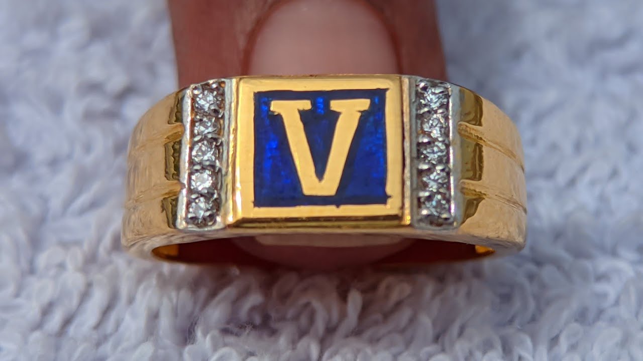trendy creative letter v rings personality| Alibaba.com