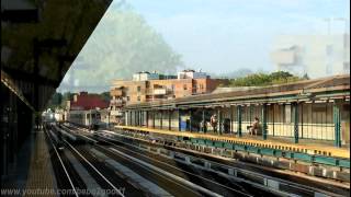 IND Subway: Manhattan & Coney Isl. Bound R68 (D) train at Ft. Hamilton Pkwy