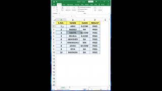 Insert Automatically Serial Number in Excel shortvideo youtubeshorts excel