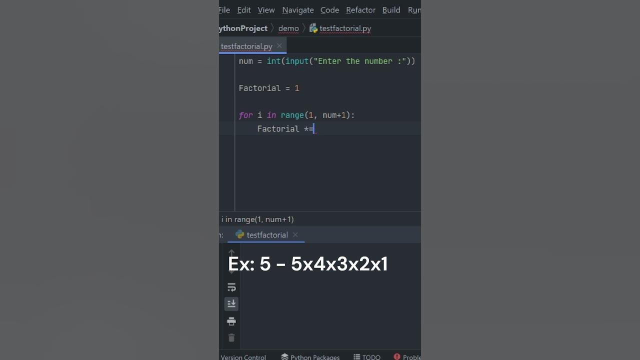 Finding Factorial using Python | Python Series - YouTube