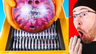 BOWLING BALL VS SHREDDING MACHINE!? YOU HAVE TO SEE THIS!