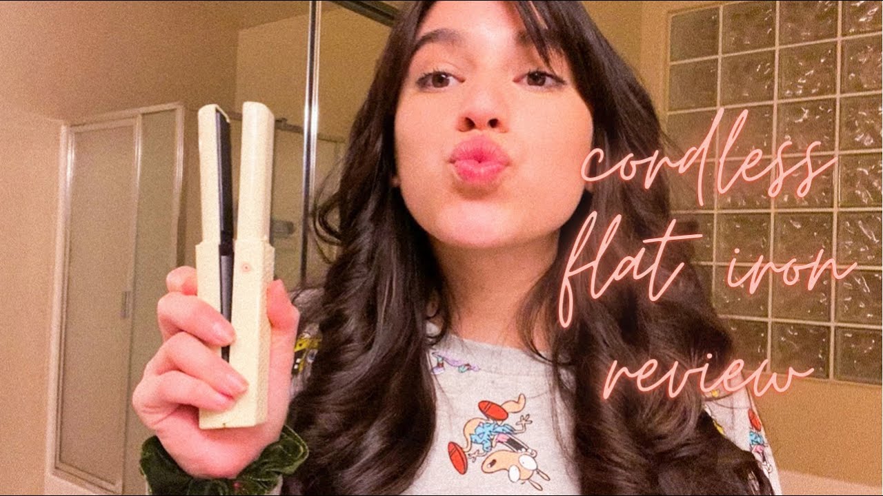 Cordless Flat Iron review Curling my Hair (Almost a Fail) 🎀💁🏻‍♀️🤪