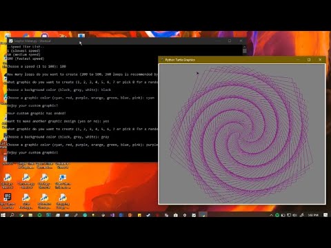 Python Graphic Creator Using Turtles Program (Source Code In Description)