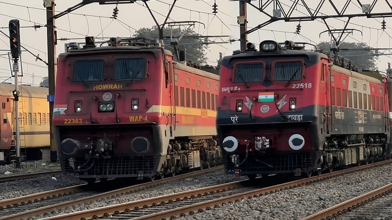 Wap4 Engine Different types of Wap-4 Engine and Back to Back Mail Express Train ...