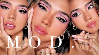 A! MOD! MOMENT! 💘 pastel mod inspired makeup tutorial with a graphic wing liner