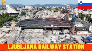 4K Ljubljana Railway Station Transformation — Emonika Project Progress Aerial (June 2026, Slovenia)