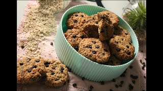 كيفية إعداد كوكيز الشوفان بحبيبات الشكلاطة بسكويت صحي و مغدي للأطفال و الكبار  oatmeal cookies