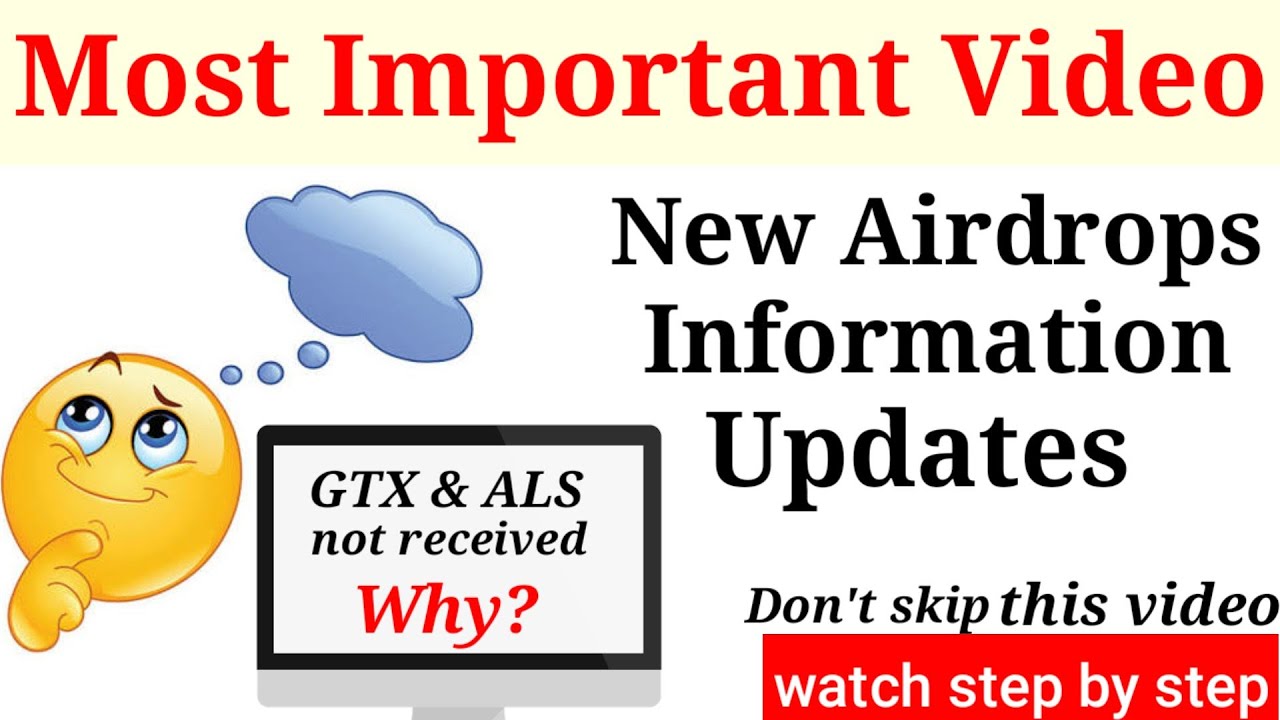 Most Important Airdrops April 2020| ALS & GTX Update Follow These Steps Fast TO Receive Tokens|