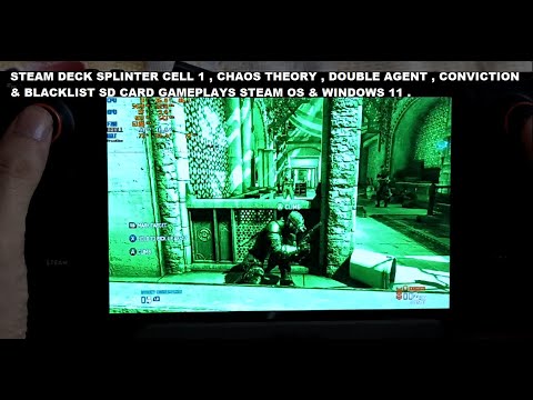 Steam Deck Splinter Cell 1 , Chaos Theory , Double Agent , Conviction & Blacklist SD Card Gameplays